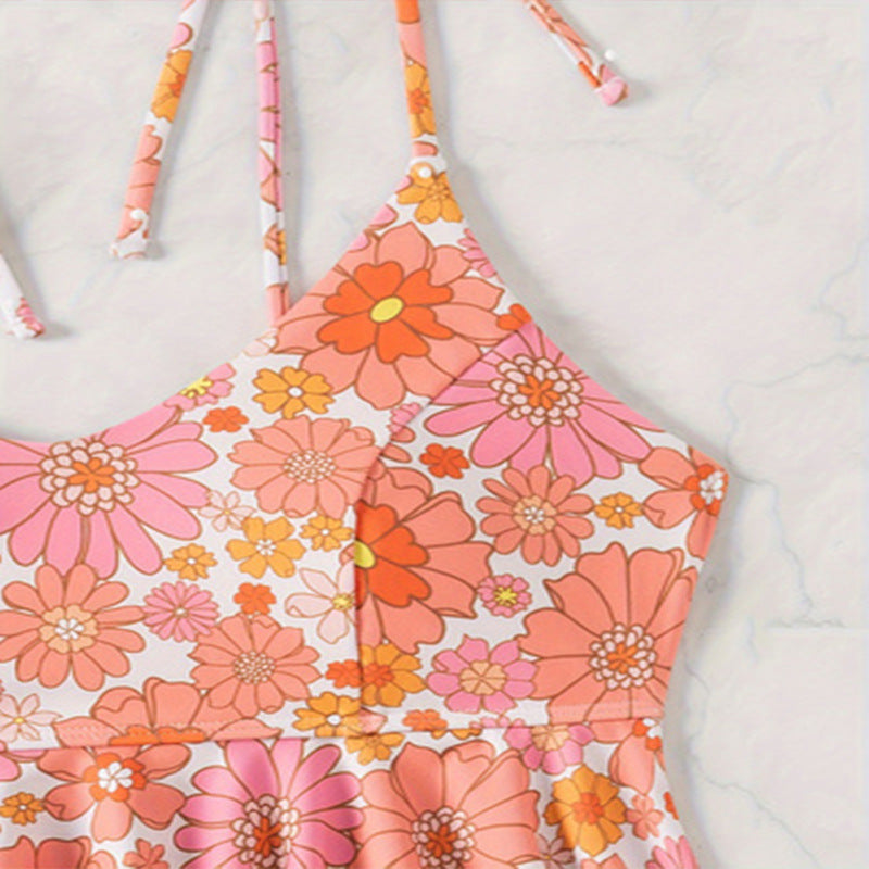 Women Flowing Flower Bikini Set Mune Fashion