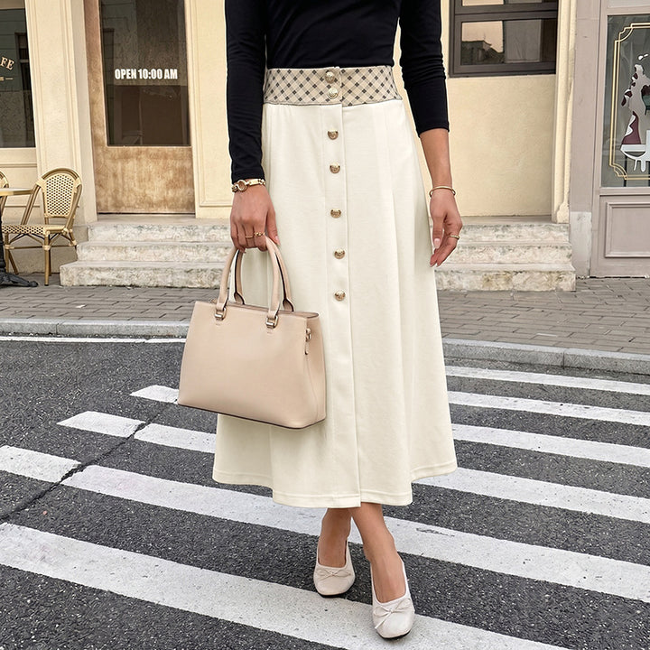 Women Elegant Top with Asymmetric Cut and Raised Waist Mune Fashion
