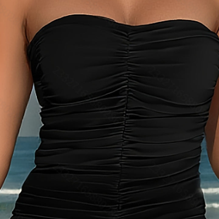 Women's Tankini Set with fashionable gathering and high leg cut Mune Fashion