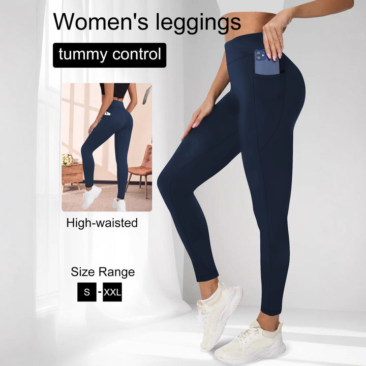 Ladies Shaping High-Waist Leggings with Side Pocket and Supportive Stretch Mune Fashion