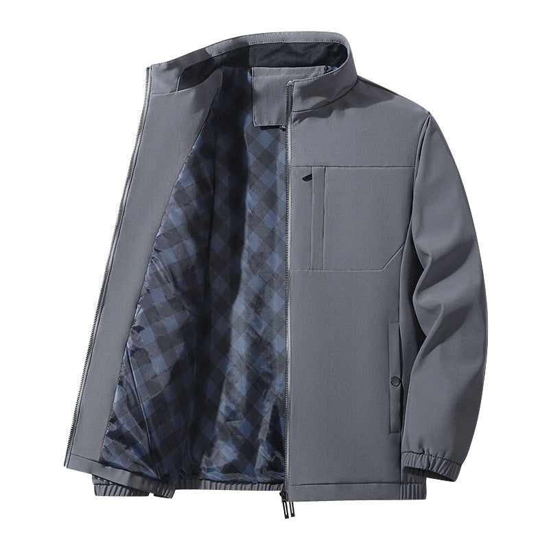 Men's Breathable Softshell Jacket with High Collar Mune Fashion