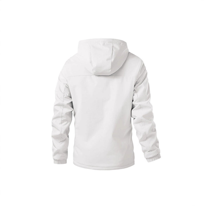 Men's Wind and Water Resistant Hooded Jacket with Teddy Fleece Lining and Zipper Pockets Mune Fashion