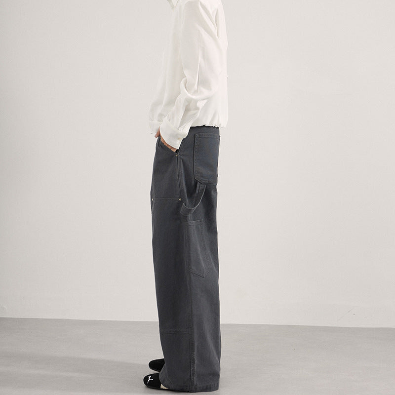 Men's Ultra Wide Workwear Palazzo Pants made of durable cotton twill with knee panels and tool loop Mune Fashion
