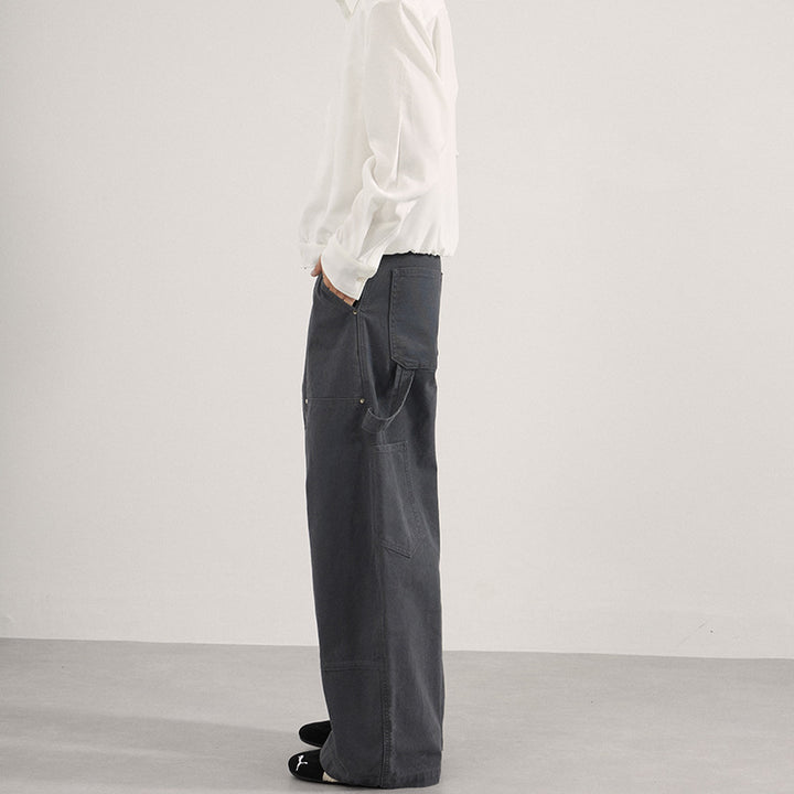 Men's Ultra Wide Workwear Palazzo Pants made of durable cotton twill with knee panels and tool loop Mune Fashion