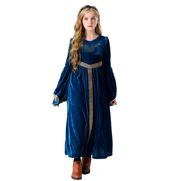 Girls Fairy-tale Velvet Dress with Elegant Details Mune Fashion