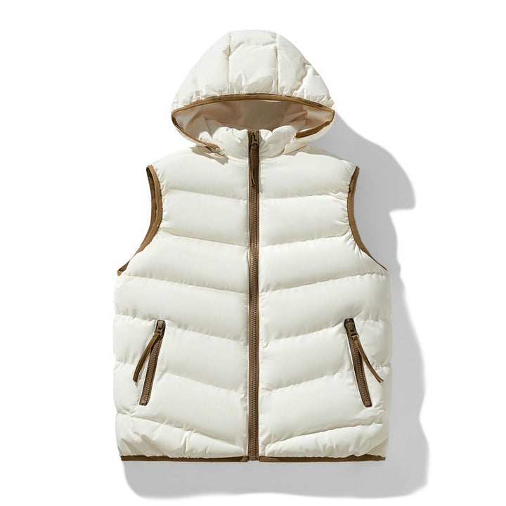 Women's Thermal Insulated Padded Vest with Hood Mune Fashion