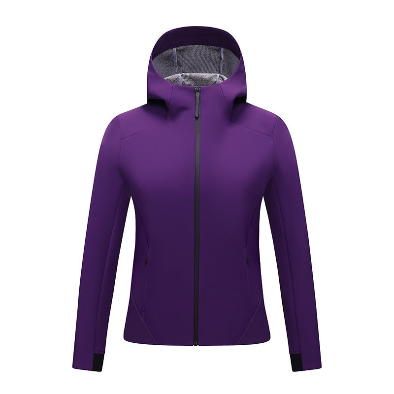 Women's softshell jacket with hood, tailored and windproof outdoor jacket Mune Fashion