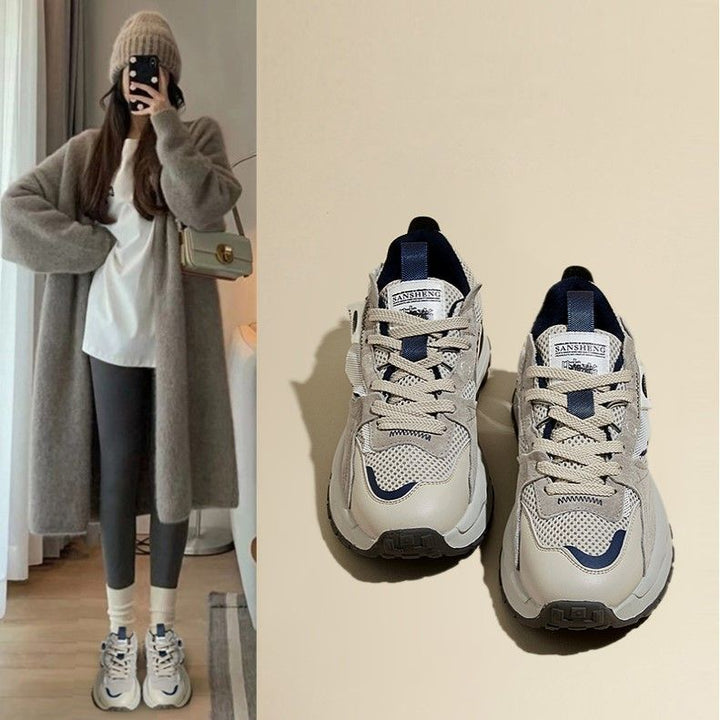 Women’s Sporty Sneakers with Breathable Upper Material Combination Mune Fashion
