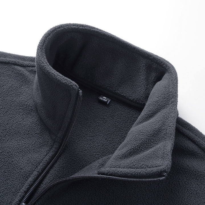 Men's Lightweight Microfleece Outdoor Vest with high collar and concealed zipper Mune Fashion