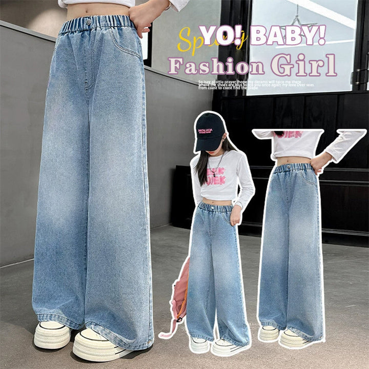 Women wide jeans with elastic waistband Mune Fashion