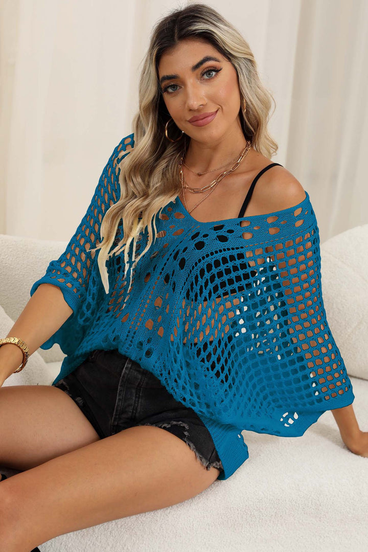 Ladies airy crochet overlay Mune Fashion
