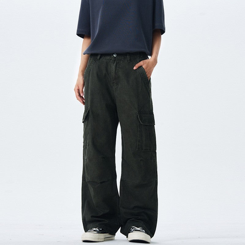 Women's Wide-Cut Cargo Pants with High Waist and Patches Mune Fashion