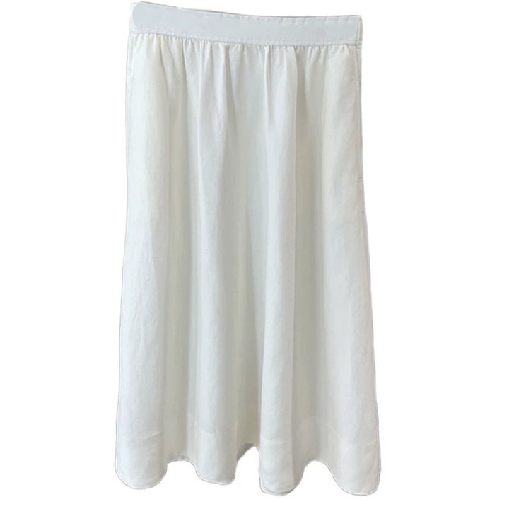 Ladies Elegant, airy Maxi skirt with elastic waistband Mune Fashion