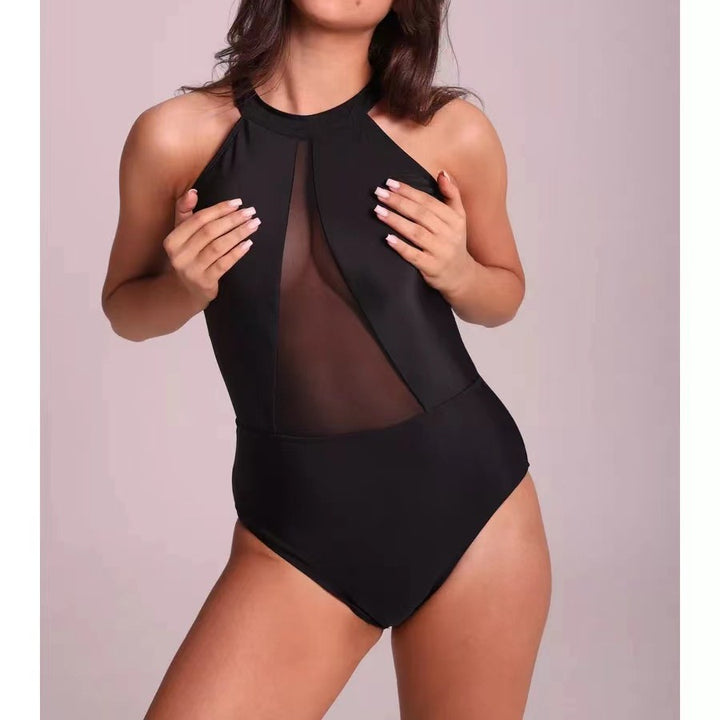 Women One-Piece Swimsuit with Transparent Inserts Mune Fashion