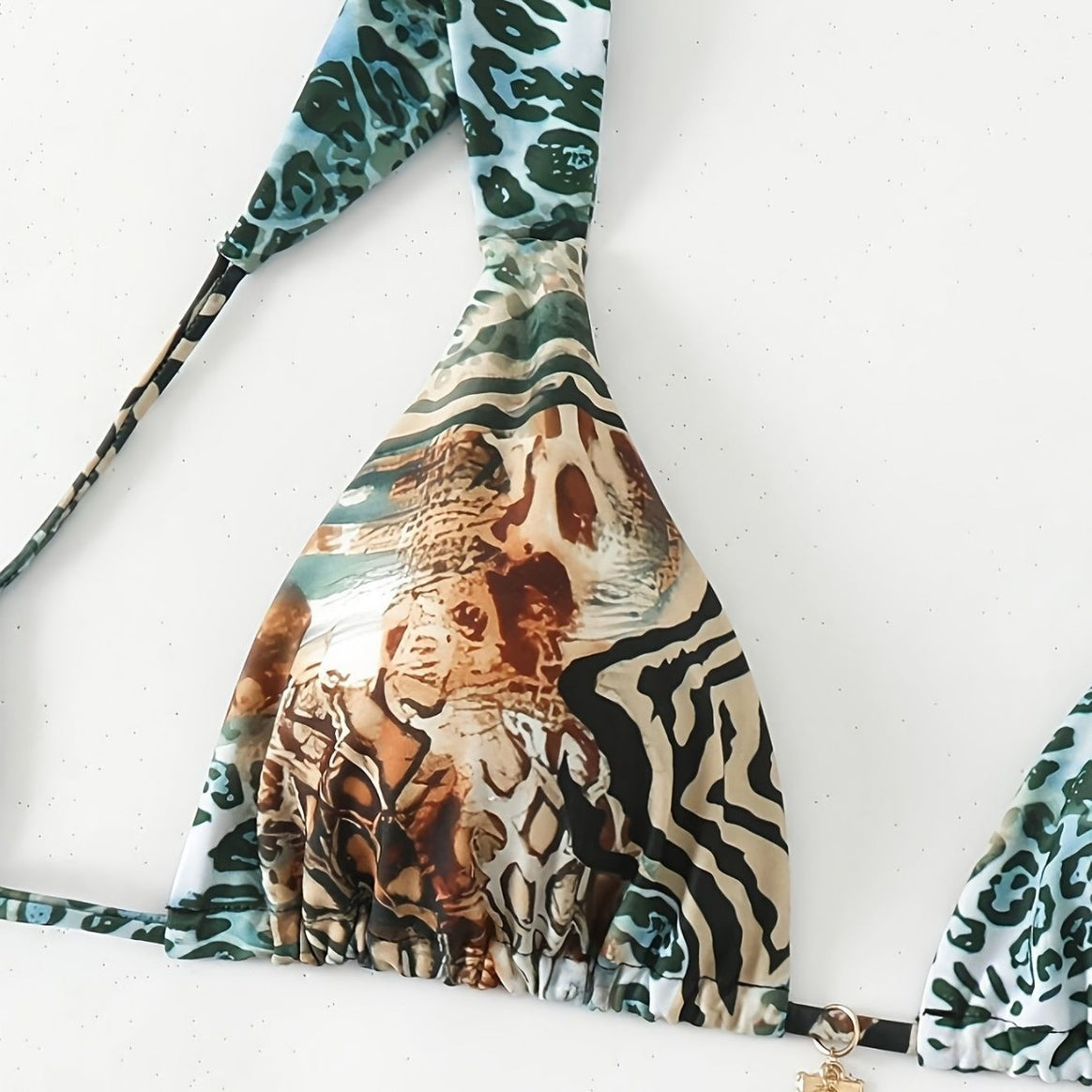 Women's Halter Bikini with Animal Print Mune Fashion