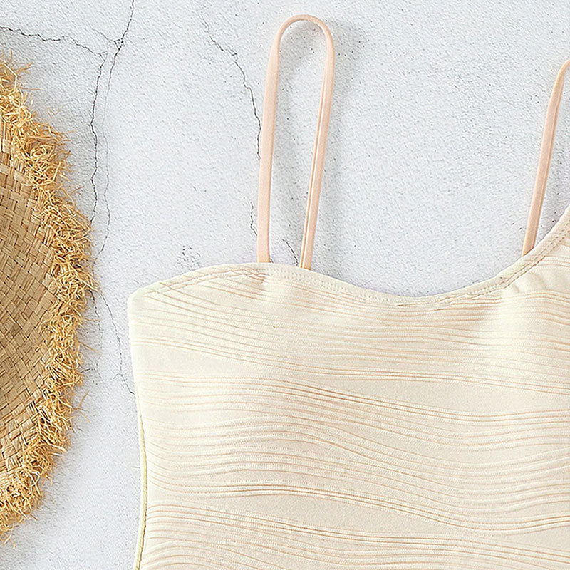 Women's One-Piece Swimsuit with Refined Ribbed Design Mune Fashion
