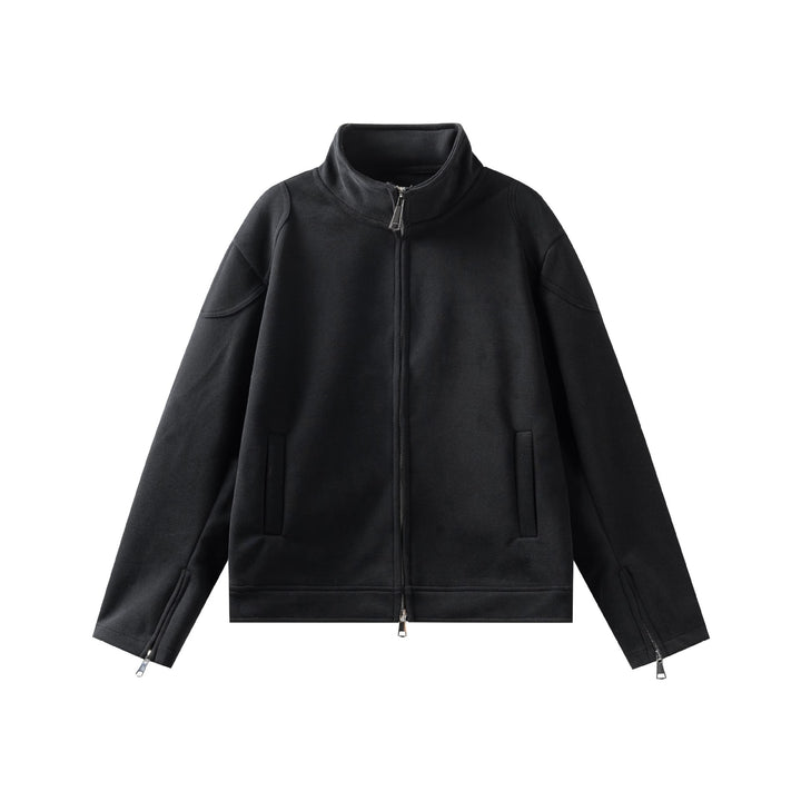 Unisex High Collar Zip Jacket made of French Terry with sleeve slits and side pockets Mune Fashion