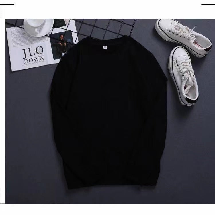 Men's Fine Crew Neck Sweatshirt made of Cotton Blend with Ribbed Cuffs Mune Fashion