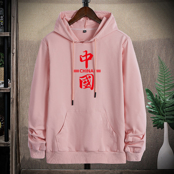 Unisex hoodie with Chinese print, kangaroo pocket and regular fit Mune Fashion
