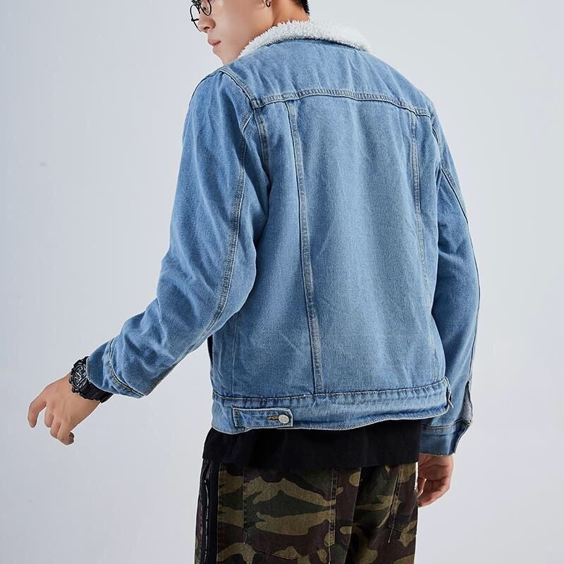 Men's denim jacket with soft lining Mune Fashion