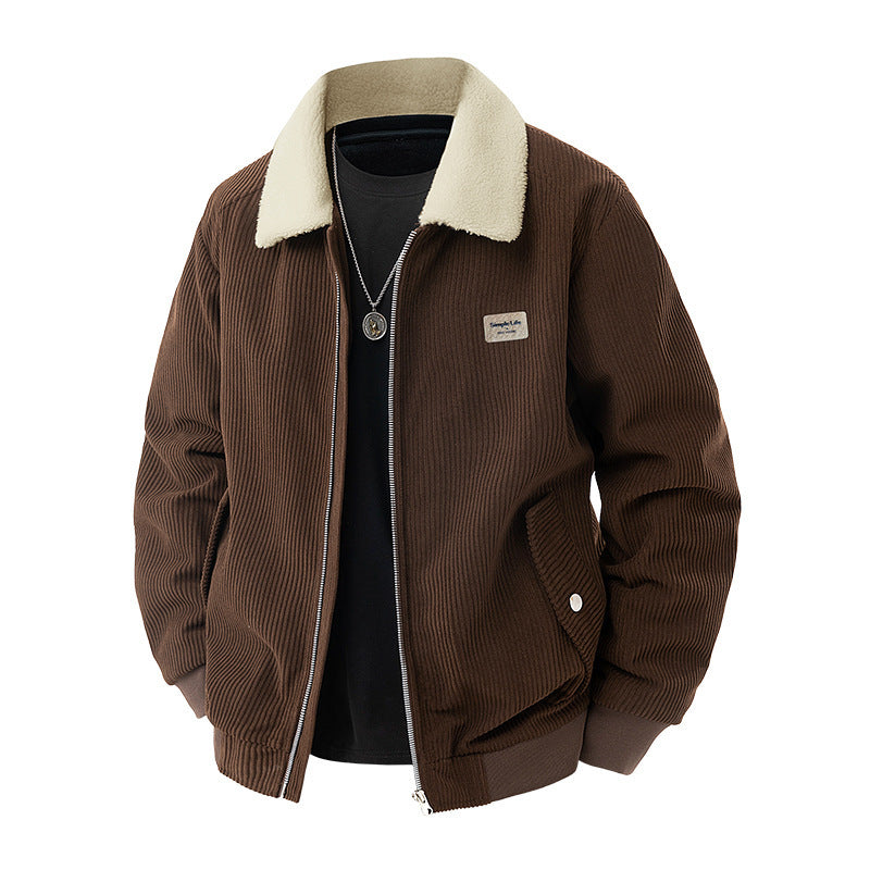 Men's stylish utility jacket with teddy collar Mune Fashion