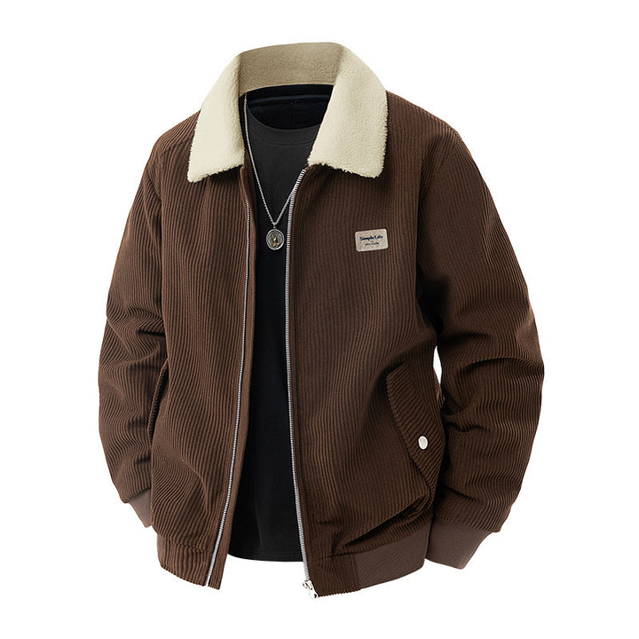 Men's stylish utility jacket with teddy collar Mune Fashion