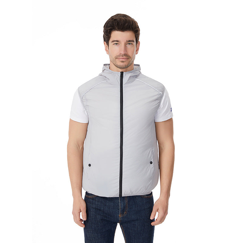 Men's nano lightweight waterproof hooded jacket windproof with reflective details Mune Fashion