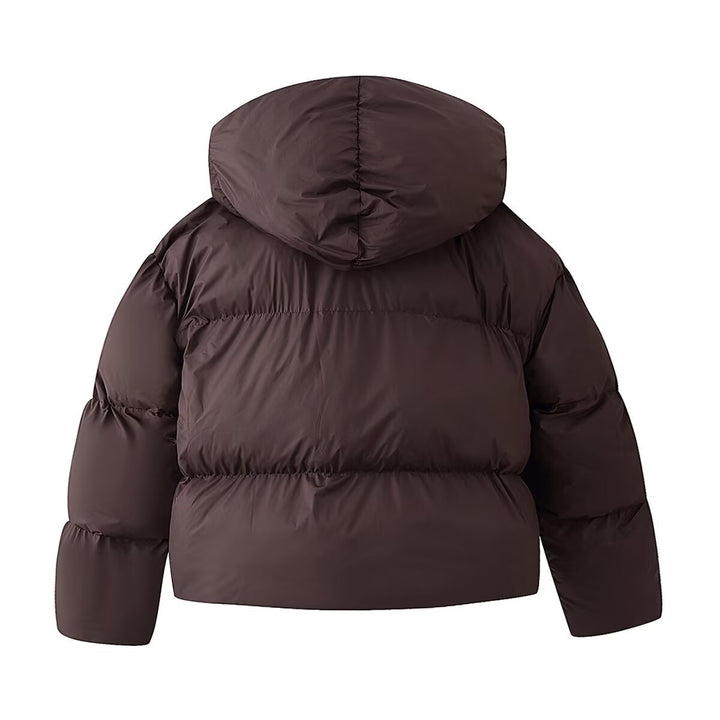 Ladies Short-Cut Padded Jacket with Voluminous Shawl Collar and Padding Mune Fashion