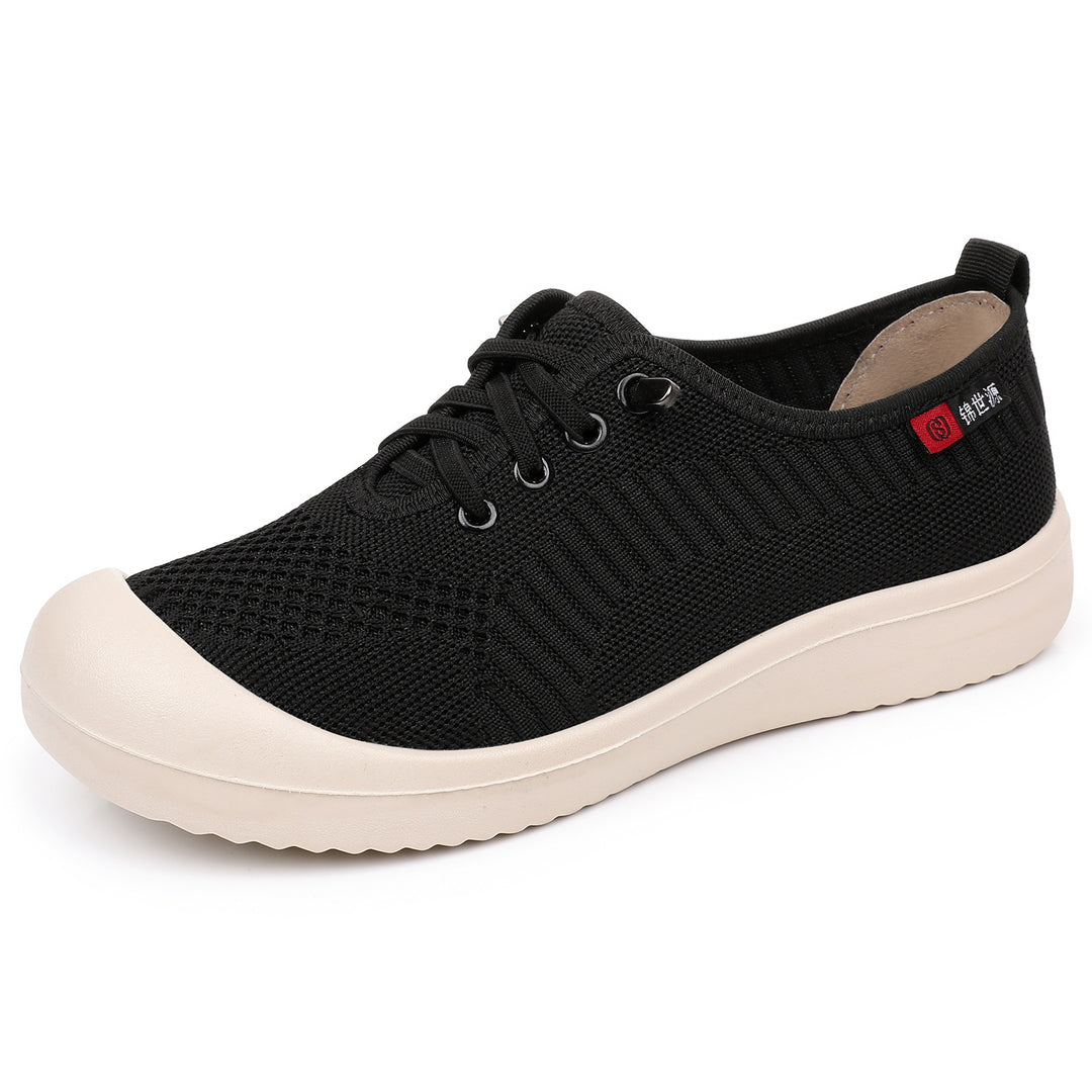 Women nan lightweight breathable knit slip-on leisure shoe with cushioning lightweight sole Mune Fashion