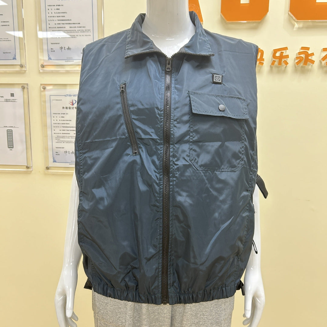 Unisex nan modular ventilation vest with inlet openings for clip fans and adjustable quick release Mune Fashion