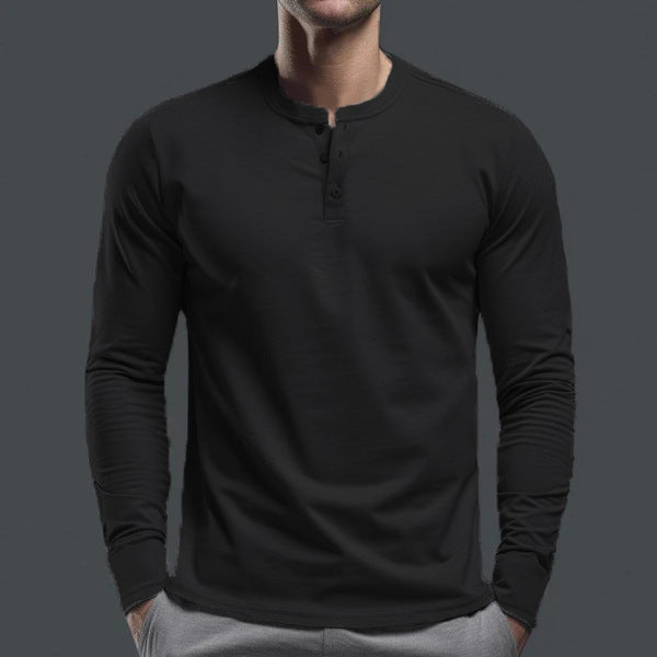 Men's long-sleeve shirt with button placket and slim fit Mune Fashion
