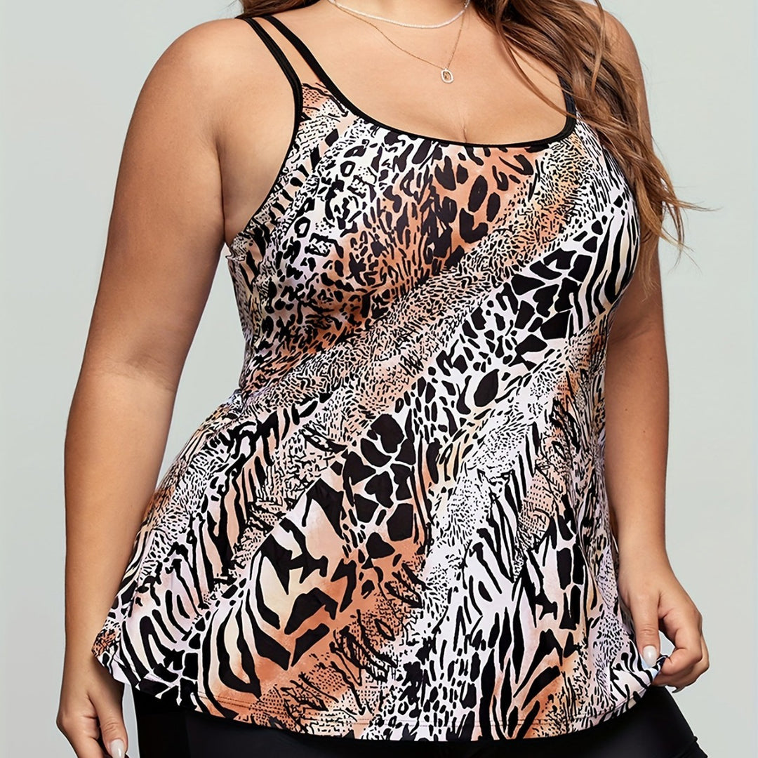 Women's tankini with stylish animal print and flattering cut Mune Fashion