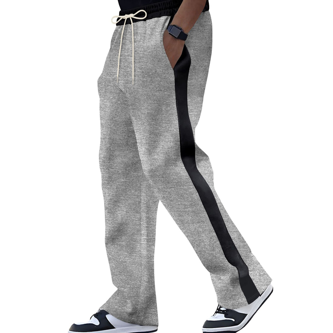 Men's Retro Trackpants with contrast side stripes, ribbed waistband, and flared leg Mune Fashion