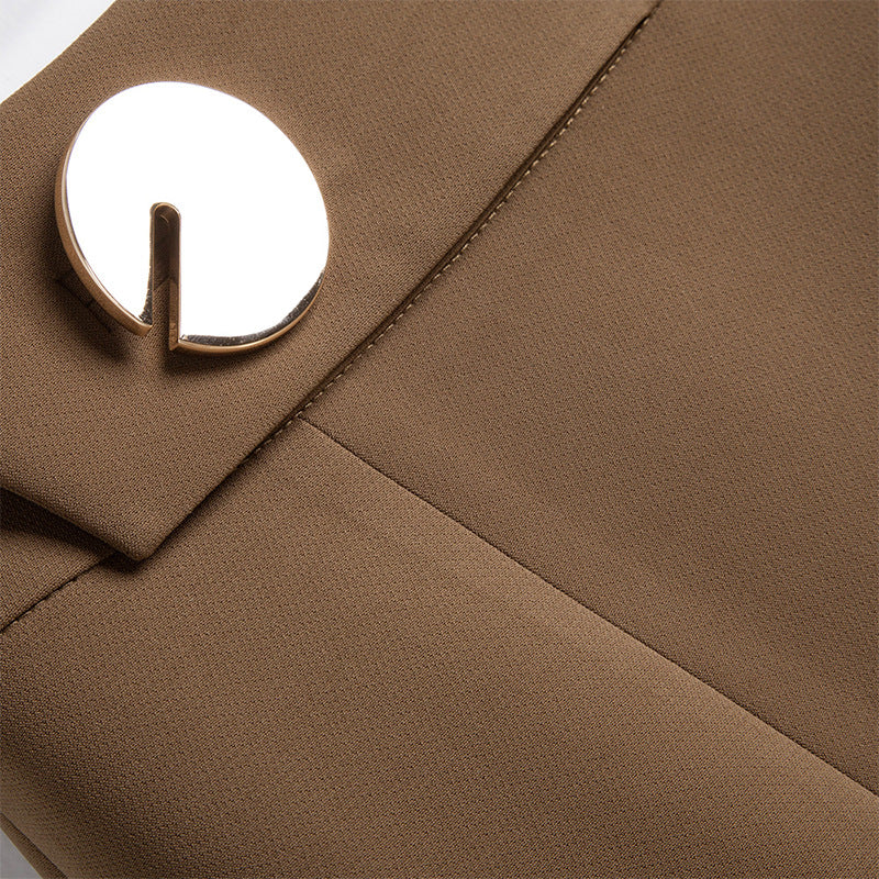 Women Elegant Pencil Skirt with Button Detail Mune Fashion
