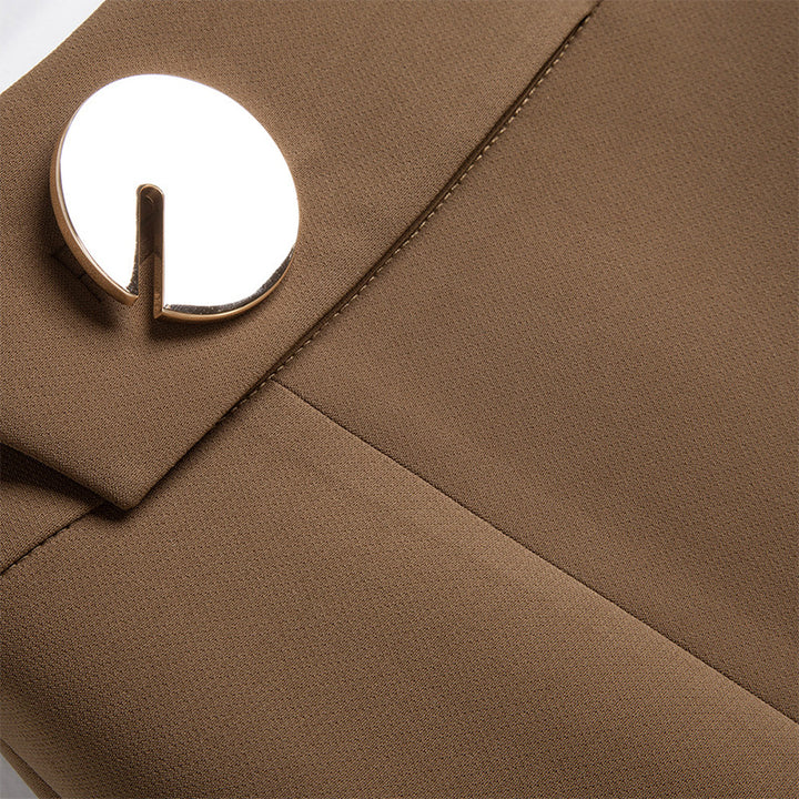 Women Elegant Pencil Skirt with Button Detail Mune Fashion