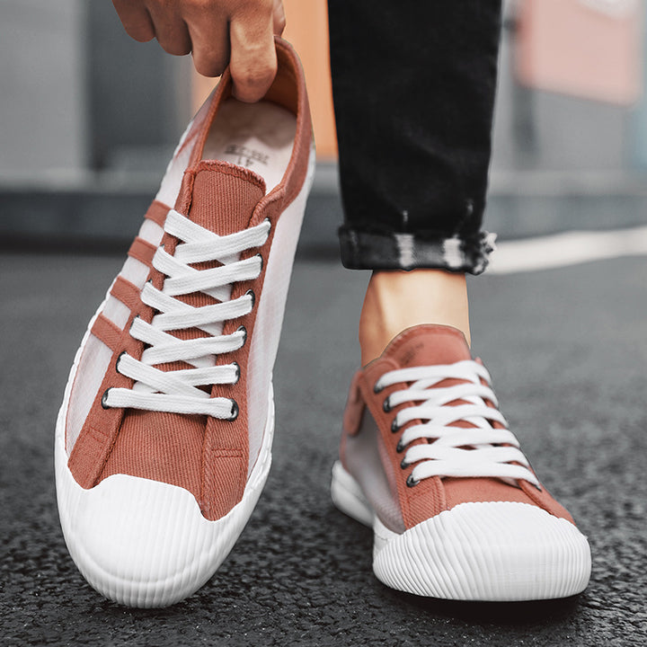 Men's breathable low-top sneakers with transparent mesh inserts Mune Fashion