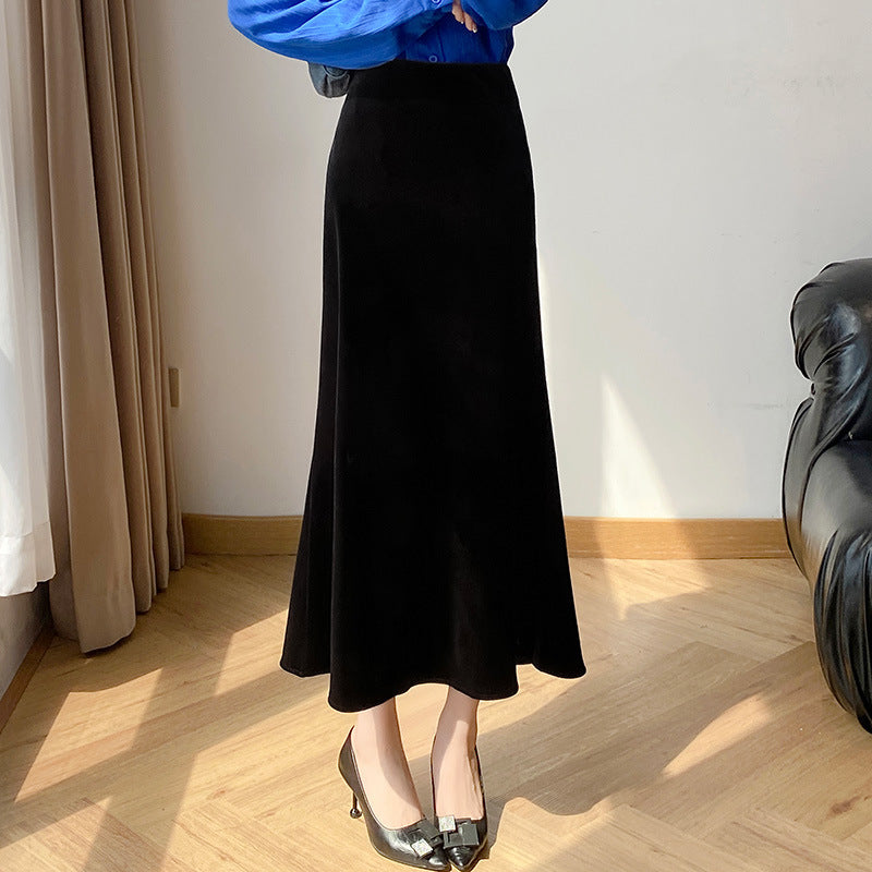 Ladies Flowing Maxi Skirt with High Waist Mune Fashion