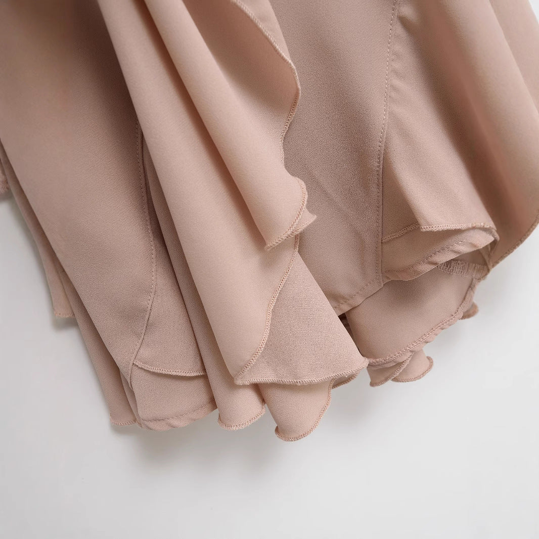 Women's midi skirt with tiered ruffles and elastic waistband Mune Fashion