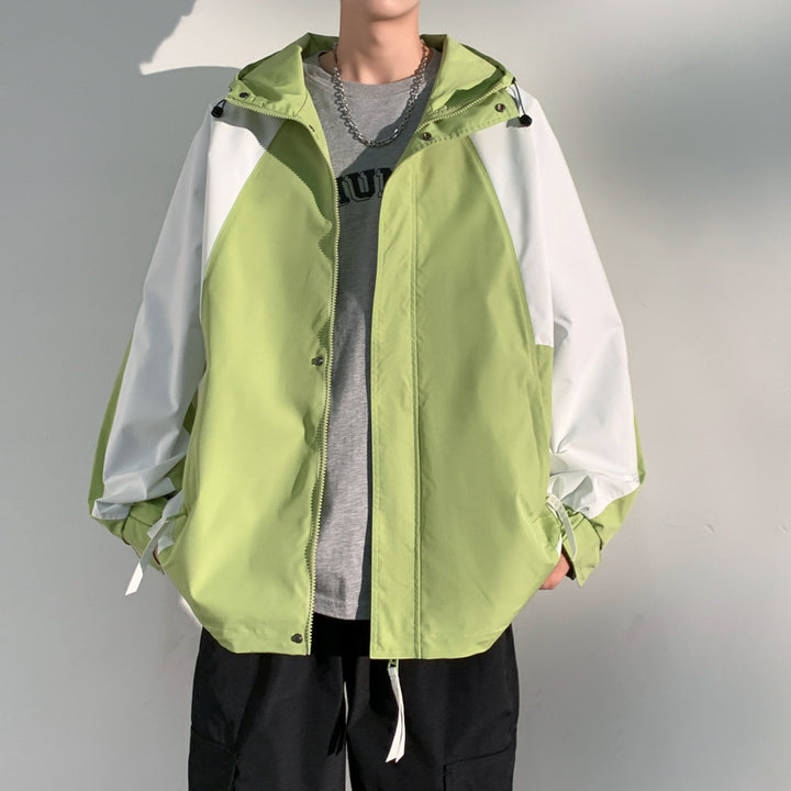 Men's two-layer softshell overlay jacket with hood, wind and water repellent membrane and adjustable hem Mune Fashion