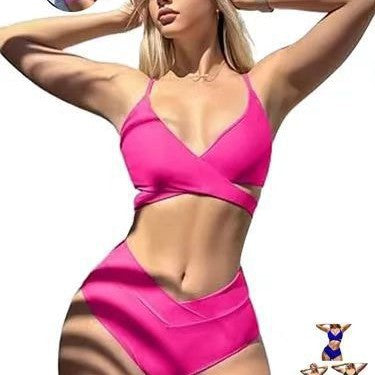 Women's high-waisted bikini set with elegant wrap design Mune Fashion
