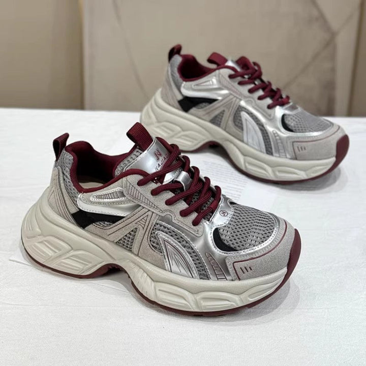 Women's Sporty Sneakers with Breathable Mesh and Cushioning Sole Mune Fashion