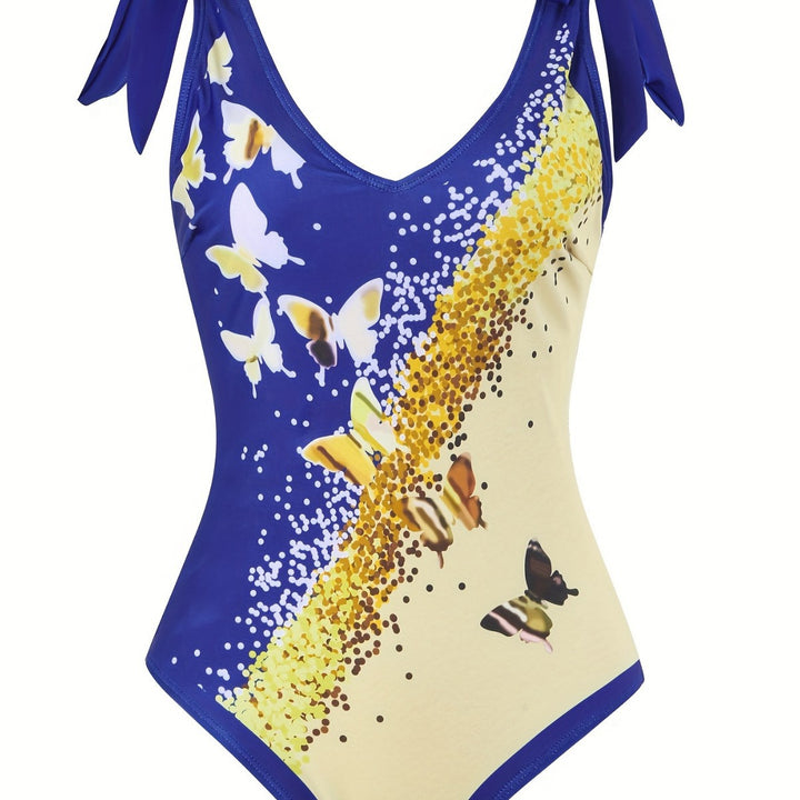 Women's Colorful Printed Swimsuit with Matching Wrap Skirt Mune Fashion