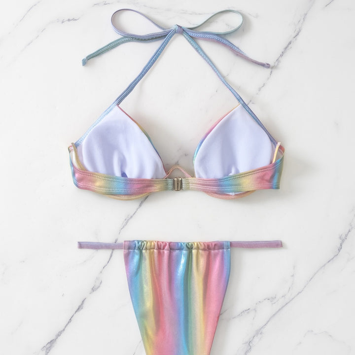 Women's Holographic Triangle Bikini Mune Fashion