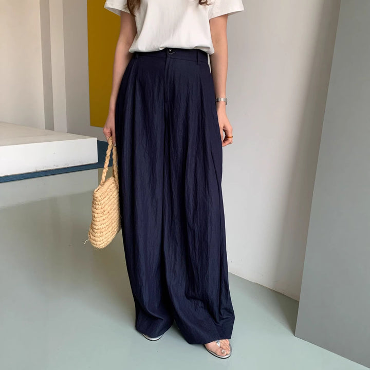 Damen Weite Leinenhose Mune Fashion