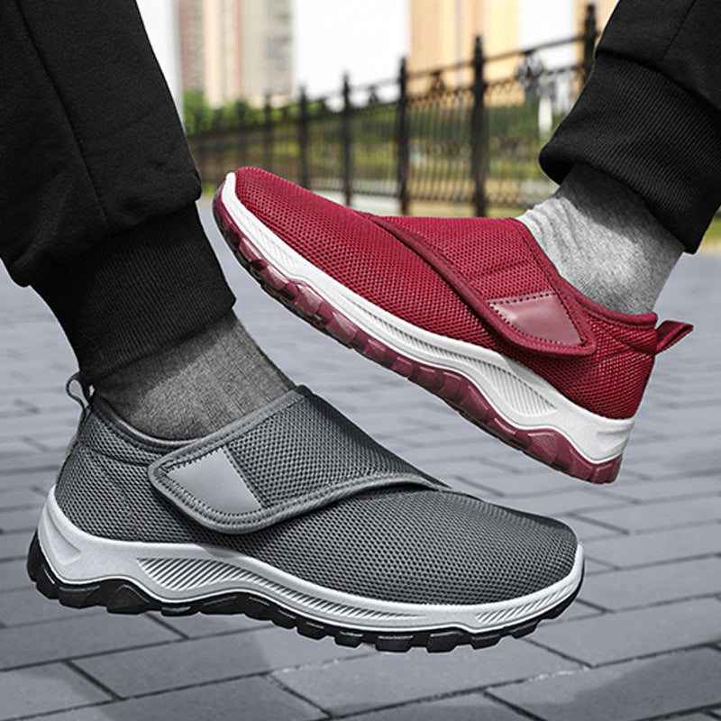 Men's breathable slip-on mesh sneakers with Velcro, padded comfort sole and slip-resistant profile sole Mune Fashion