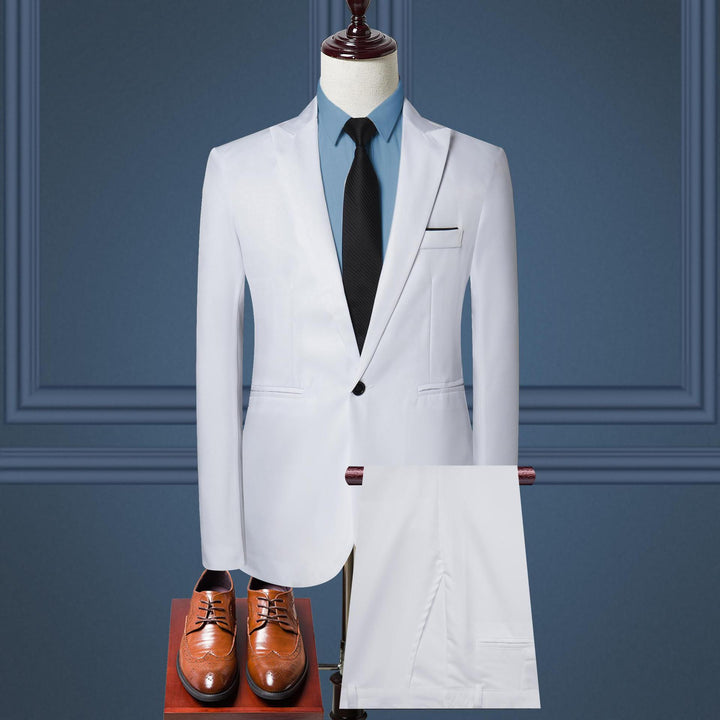 Men's slim business suit with tailored jacket and chinos Mune Fashion