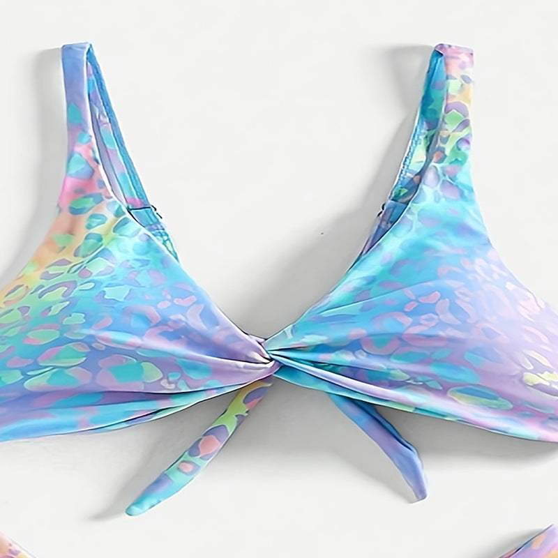 Women Triangle Bikini Set with playful knot design Mune Fashion