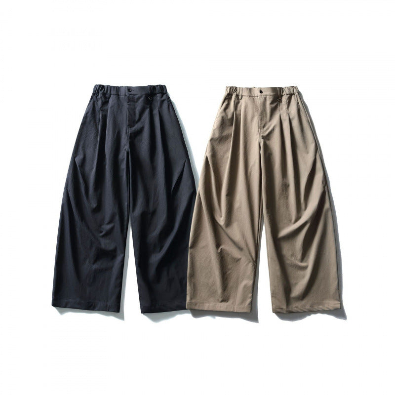 Women's Wide Culotte Pants with High Waist and Elastic Band Mune Fashion