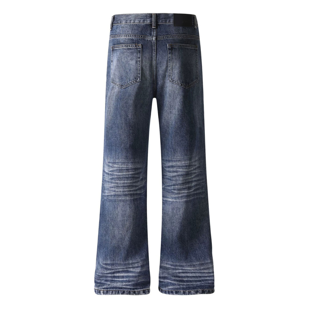 Women's wide cropped jeans with high waist and used effect Mune Fashion