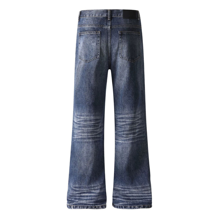 Women's wide cropped jeans with high waist and used effect Mune Fashion
